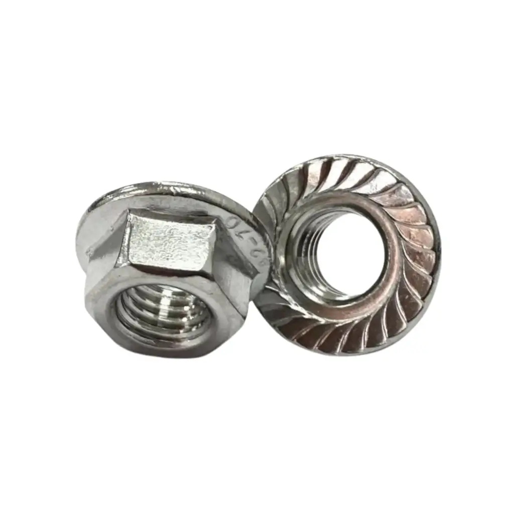 Serrated Flanged Nuts BZP (x100)