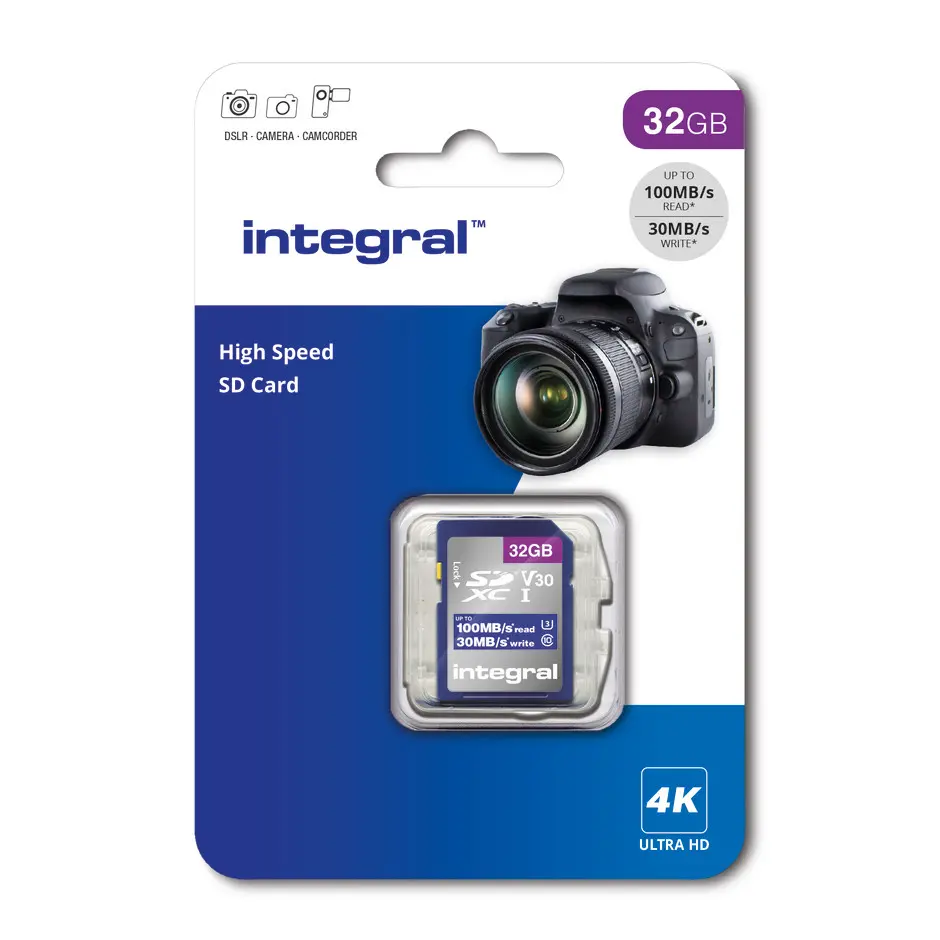 Integral 32GB SD Card highspeed 4k ultra