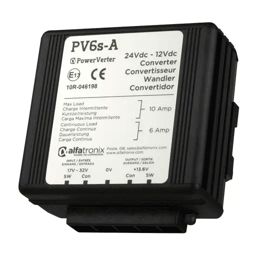 (PV6S-A) Dual Output 24v-12v Battery, Voltage Dropper