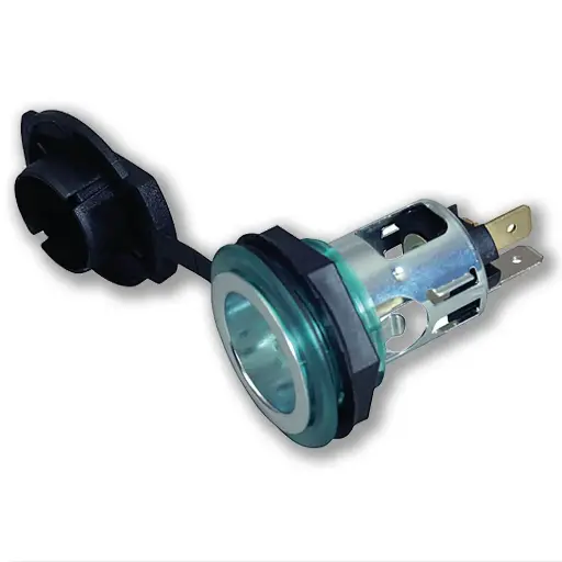 [D-ACC-01958] 12V POWER SOCKET WITH THREAD - GREEN