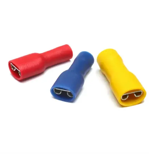 Female Spade Fully Insulated Terminals (x100)