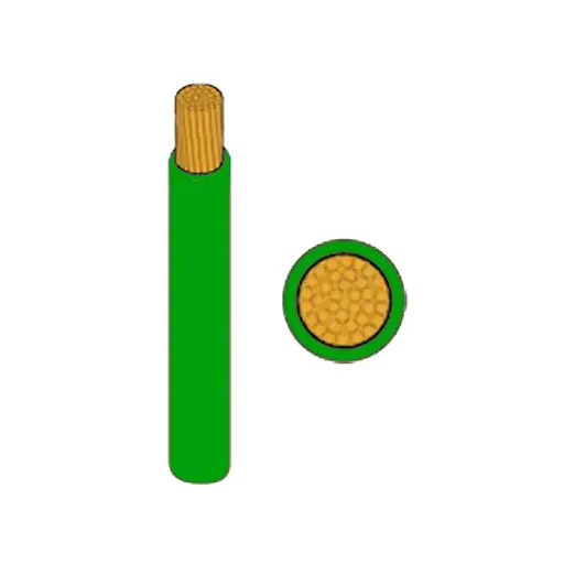 [1C-29A-50GN] Single Core Cable - 29A, 2.5mm, 50m, Green