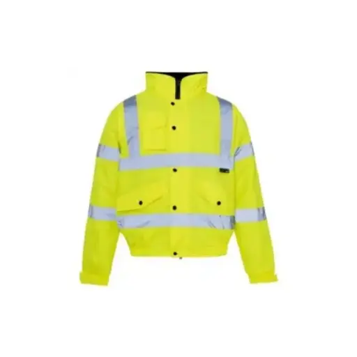 [D-CON-20154] Yellow Hi-Vis Bomber Jacket 