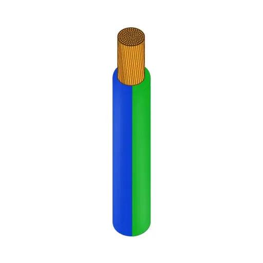 [1C-11A-500BLGN] Thin Wall Single Core Cable 0.5mm 11A 500m Blue and Green