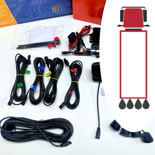 [D-SEN-00001] Heavy Duty Rear Parking Sensor System - 4 Sensors