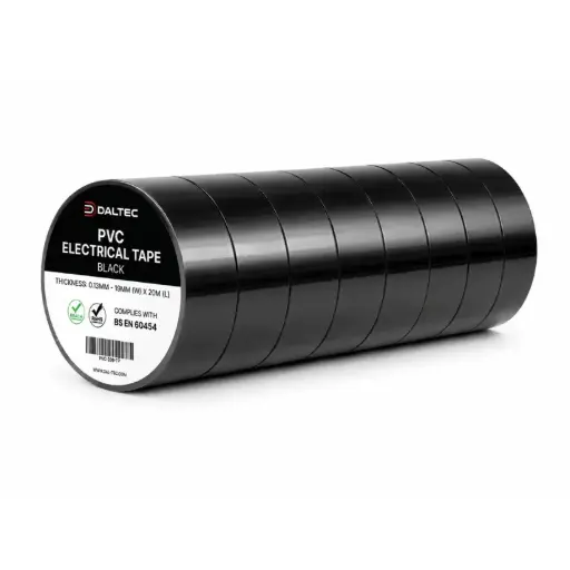 [PVC-20B-TP] PVC Tape 19mm x 20m (Pack of 8) 
