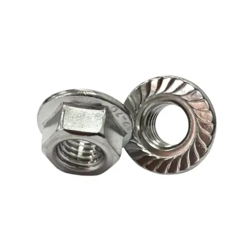 Serrated Flanged Nuts BZP (x100)